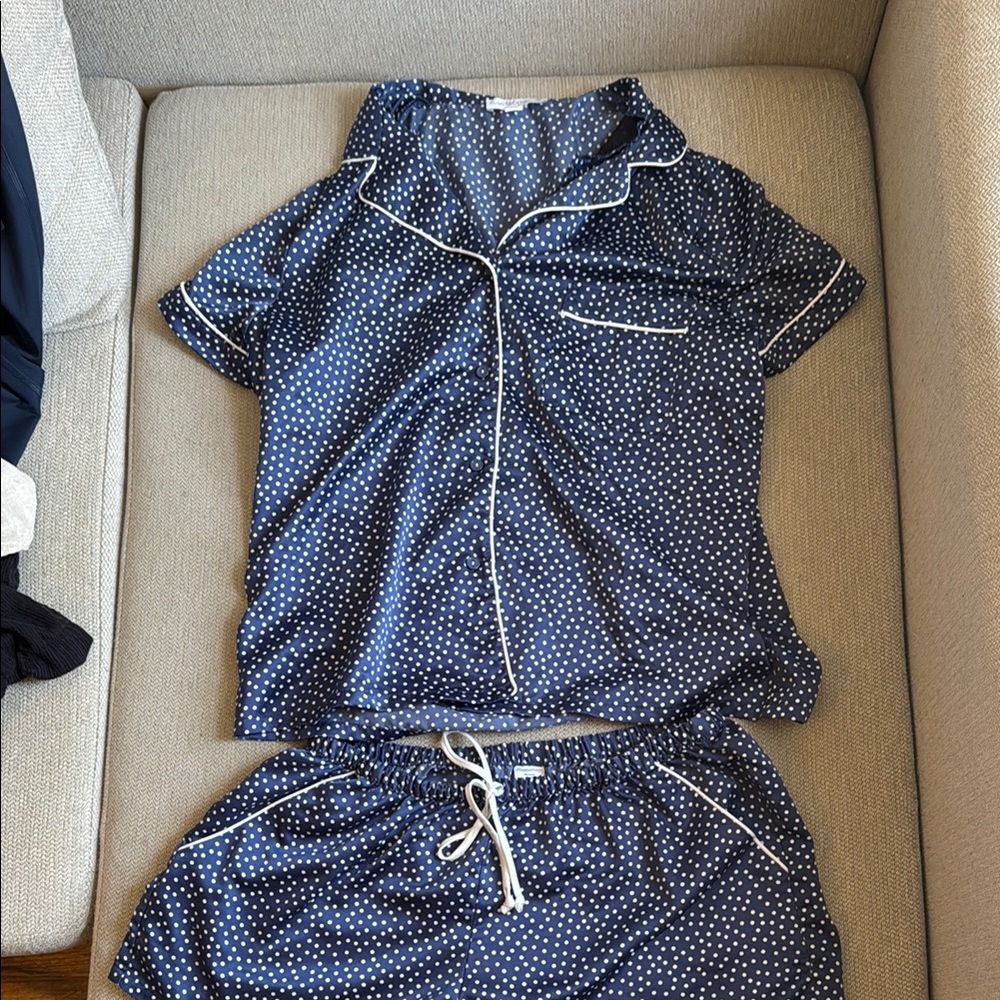In Bloom by Jonquil Polkadot Silk Pajama Short Set